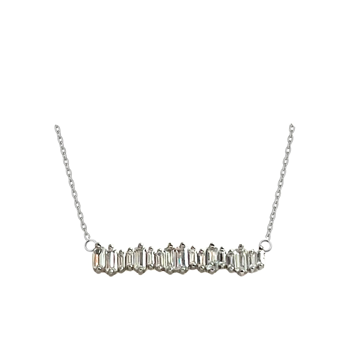 Elegante Zirkonia Halskette rhodiniert – Celenia Joy Schmuck