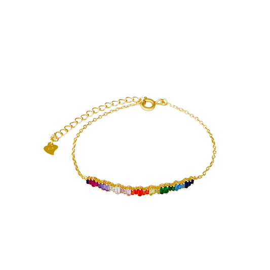 Zirkonia Armband vergoldet elegant minimalistisch