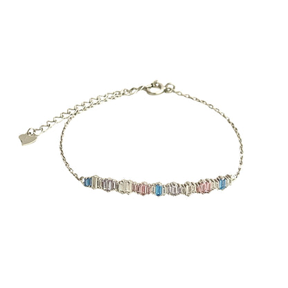Zirkonia Armband rhodiniert elegant minimalistisch