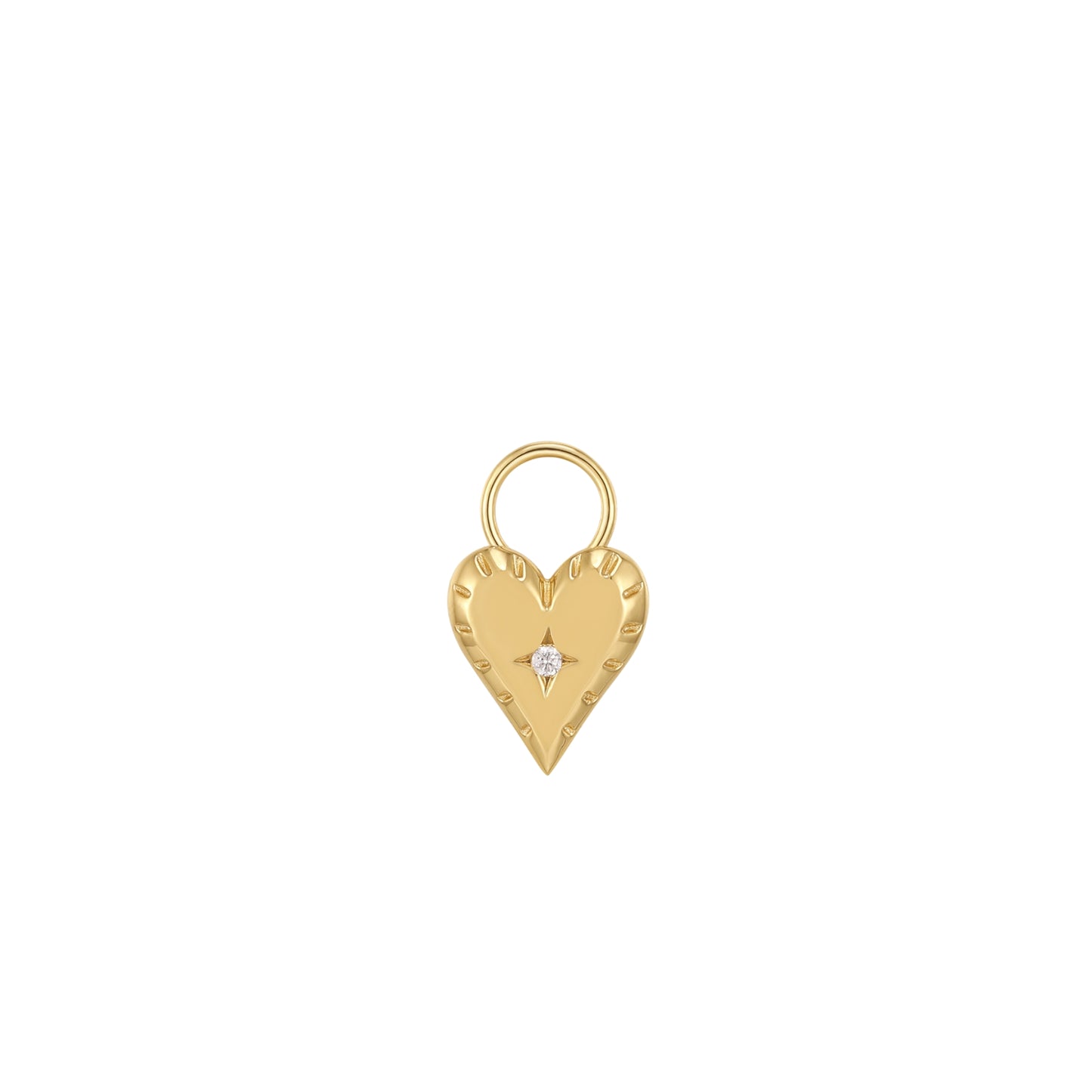 Herz Charm vergoldet elegant Schmuck Anhänger