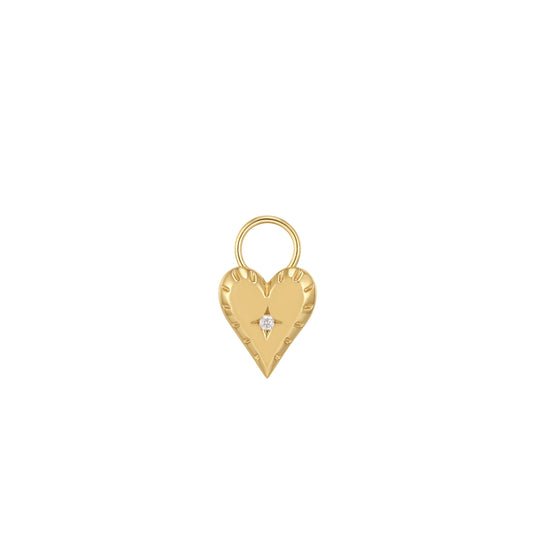 Herz Charm vergoldet elegant Schmuck Anhänger