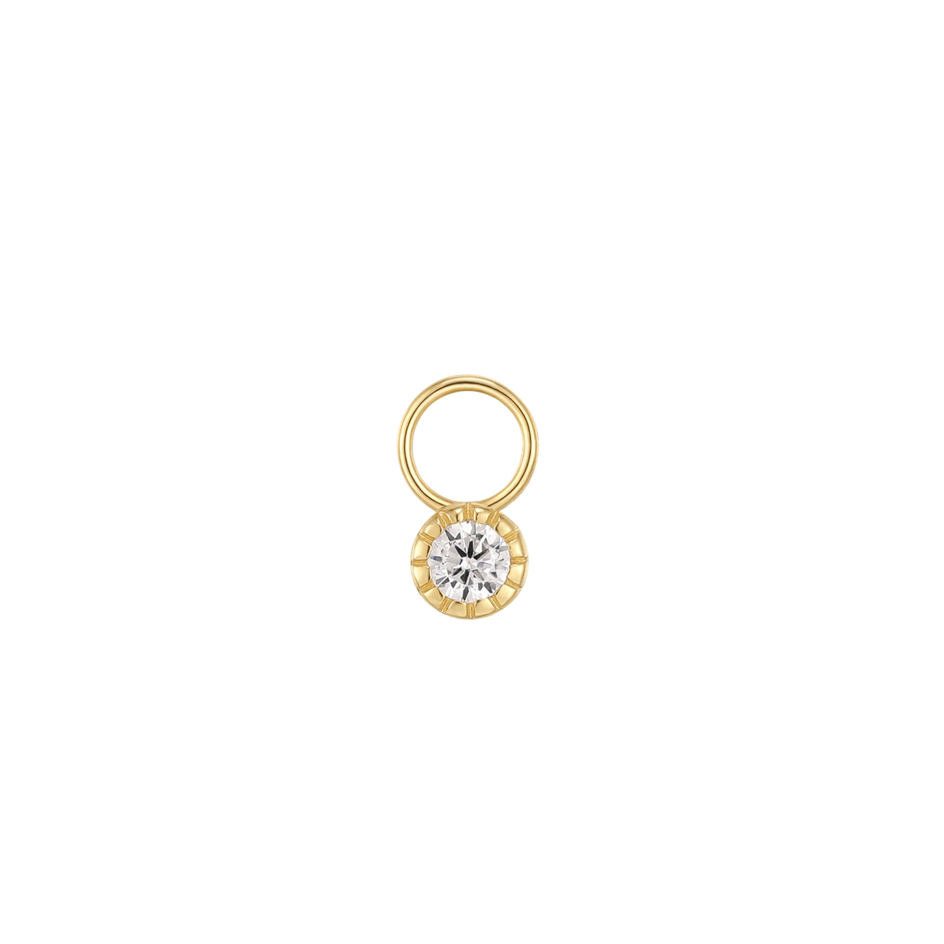 Medaillon Charm vergoldet elegant