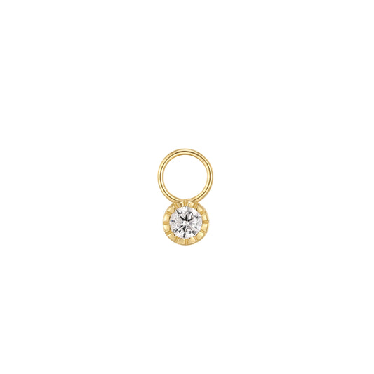 Medaillon Charm vergoldet elegant