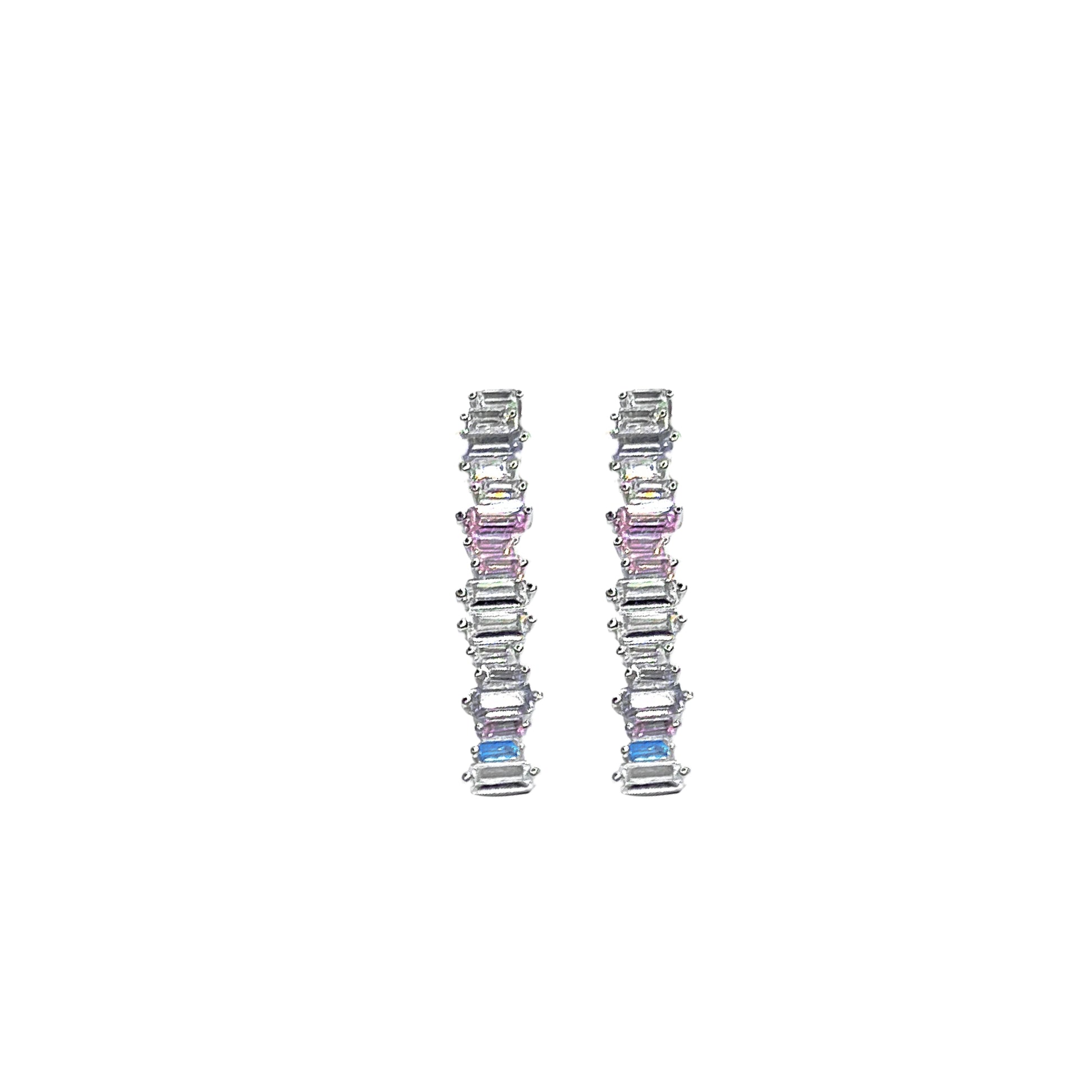 glanzvolle Zirkonia Ohrstecker rhodiniert elegant