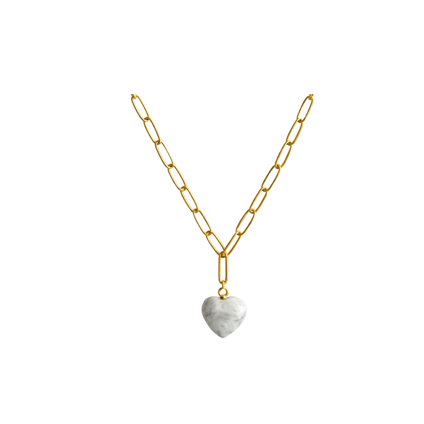 Halskette Bold Harmony mit Mondstein – Intuition und Neubeginn – Elegantes Herz-Design 18K vergoldet – Celenia Joy
