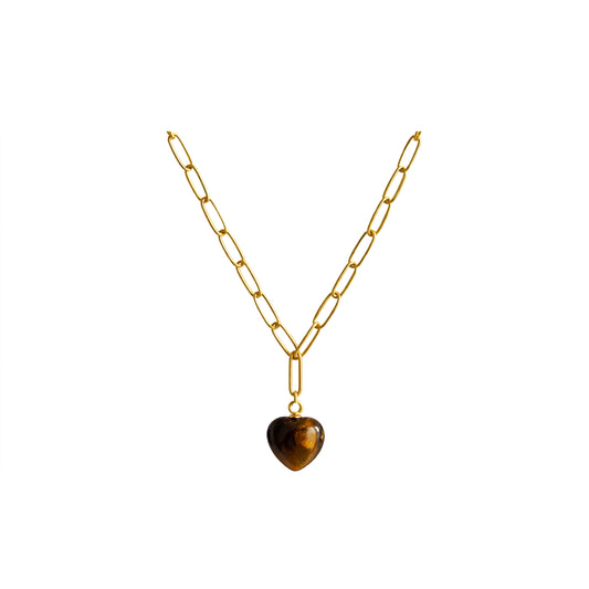 Statement-Halskette Bold Harmony mit Tigerauge – Stärke und Selbstvertrauen – Handgefertigter Edelsteinschmuck – Celenia Joy