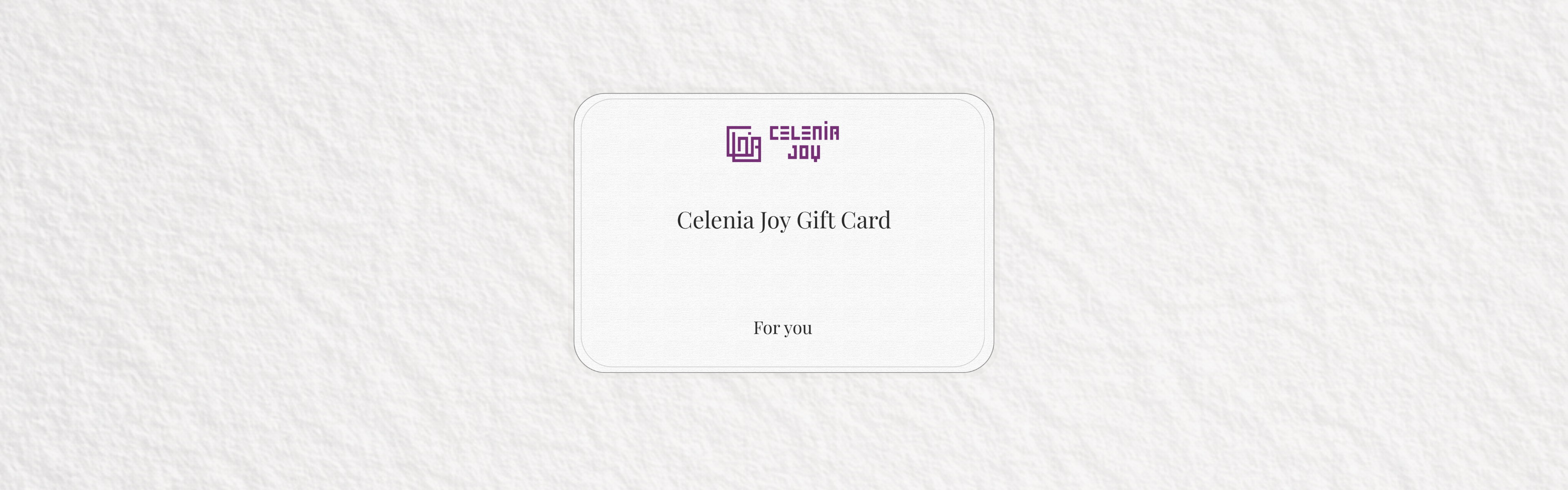 Geschenkkarte von Celenia Joy für stilvollen Schmuck – das perfekte Geschenk für besondere Anlässe