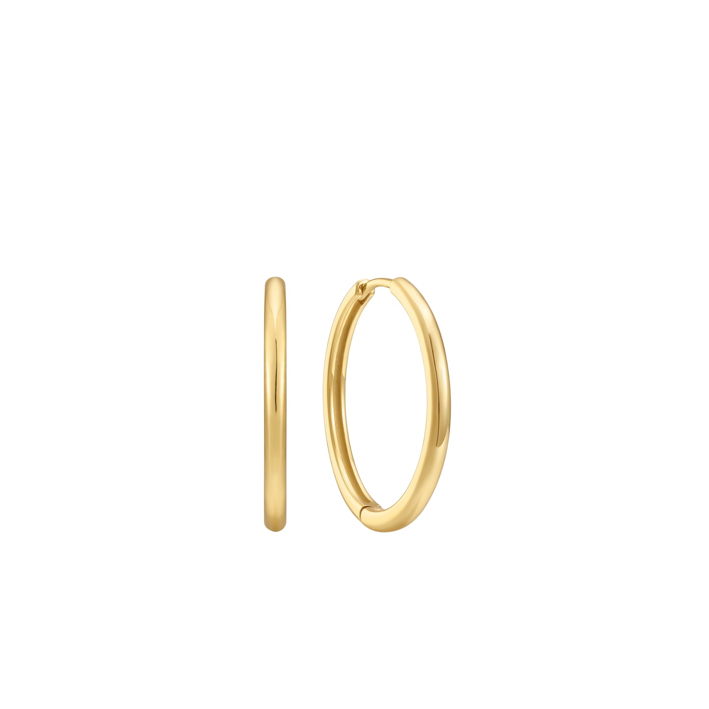 Charm Creolen vergoldet 15 mm – Klassische vergoldete Kreolen zum Personalisieren mit Charms – Celenia Joy