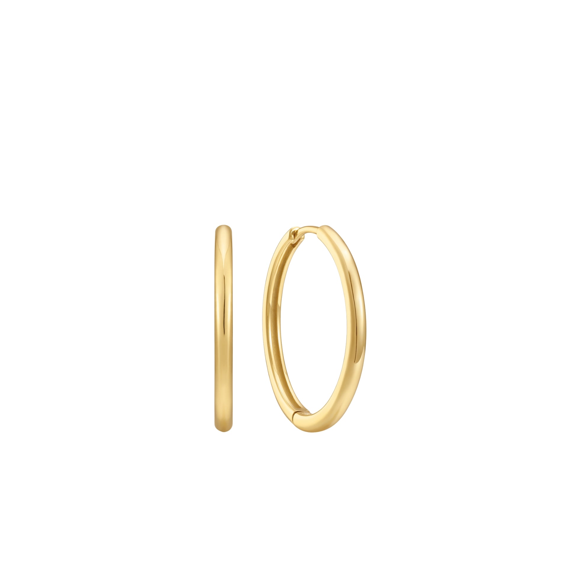 Charm Creolen vergoldet 15 mm – Klassische vergoldete Kreolen zum Personalisieren mit Charms – Celenia Joy