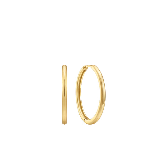 Charm Creolen vergoldet 15 mm – Klassische vergoldete Kreolen zum Personalisieren mit Charms – Celenia Joy