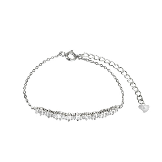 Zirkonia Armband rhodiniert klar elegant