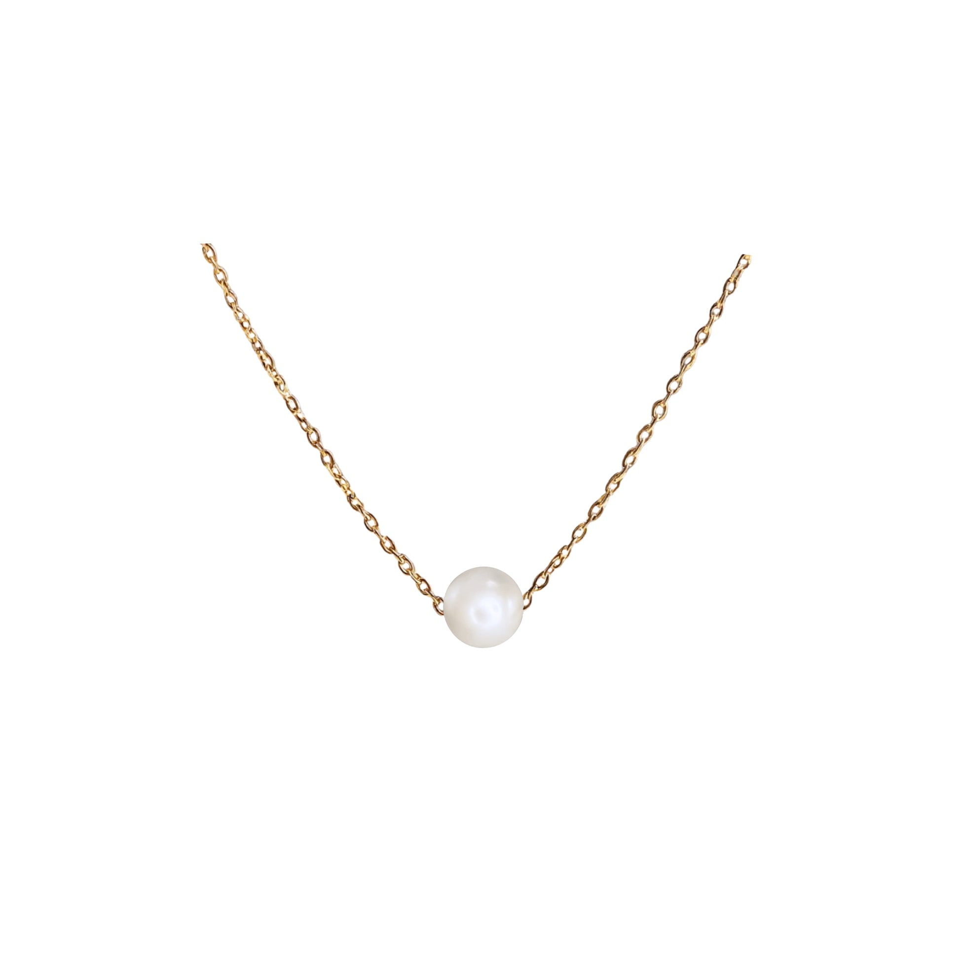 Mist Perlenkette mit einer 9 mm Süßwasserperle – Klassische Halskette aus 925er Sterlingsilber-18K vergoldet
– Einzigartige Barock-Naturperle – Celenia Joy
