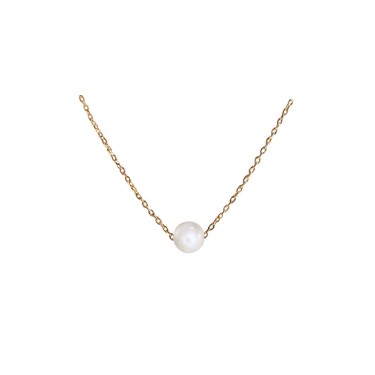Mist Perlenkette mit einer 9 mm Süßwasserperle – Klassische Halskette aus 925er Sterlingsilber-18K vergoldet
– Einzigartige Barock-Naturperle – Celenia Joy

